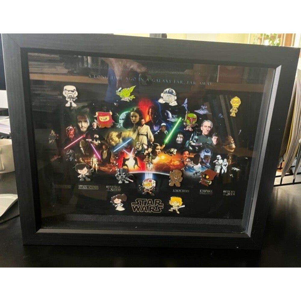 Disney Star Wars "Cuties" Framed Pin Set Collection. Limited Edition 2015